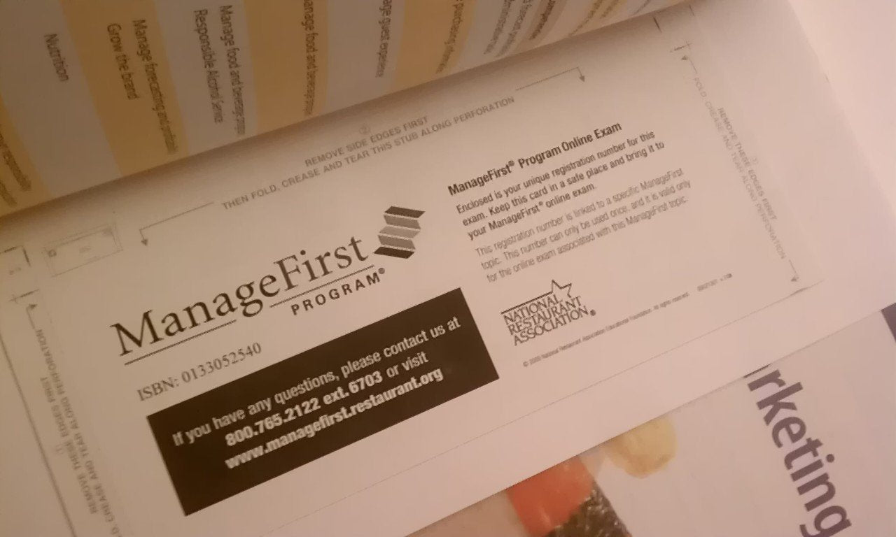 Managefirst: Hospitality And Restaurant Marketing With Online Exam Voucher
