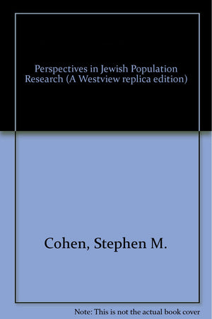 Perspectives In Jewish Population Research,Used