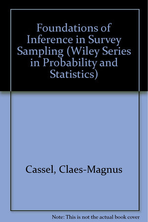 Foundations Of Inference In Survey Sampling (Wiley Series In Probability And Statistics)-new