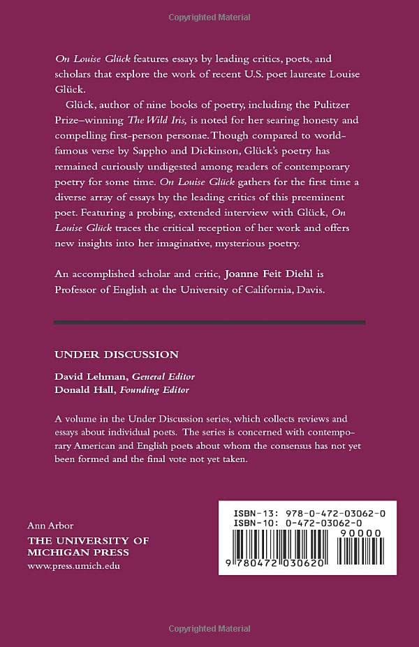 On Louise Gluck: Change What You See (Under Discussion),New