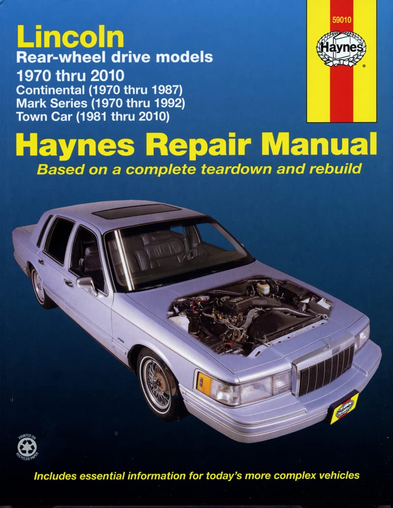 Lincoln Rwd Continental,Mark Series,Town Car (7010) Haynes Usa (Paperback)