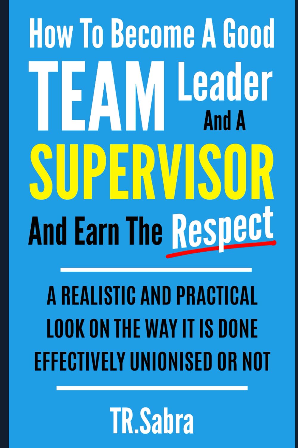 HOW TO BECOME A GOOD TEAM LEADER AND A SUPERVISOR AND EARN THE RESPECT: A REALISTIC AND PRACTICAL LOOK AT THE WAY IT IS DONE EFF,Used
