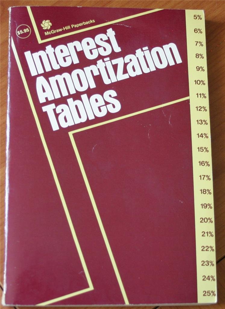 Interest amortization tables (McGrawHill paperbacks),Used