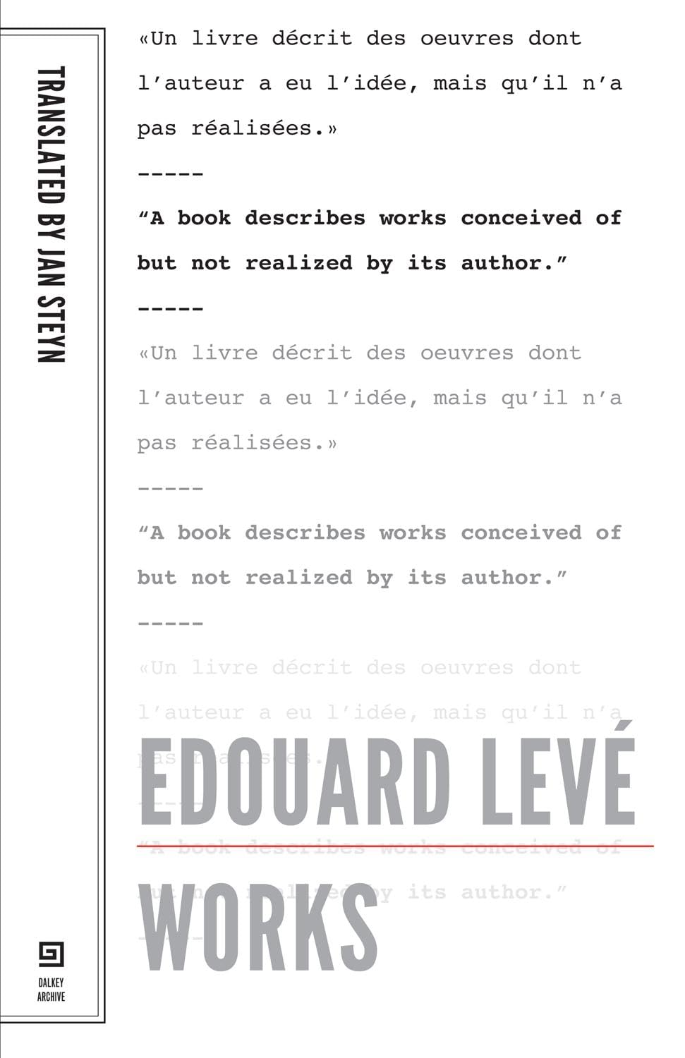 Edouard Leve: Works (French Literature),Used