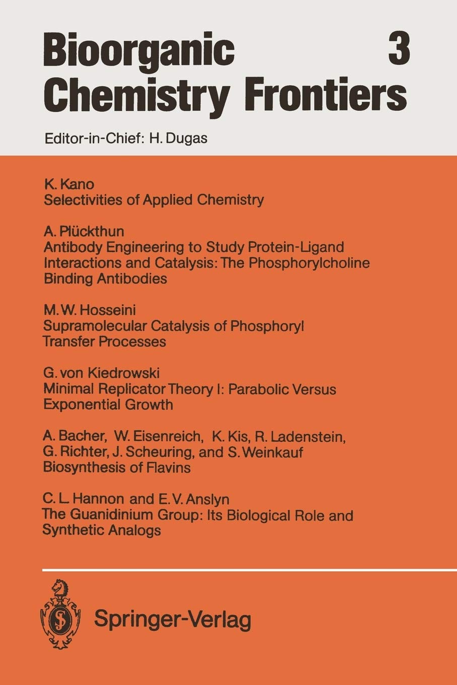 Bioorganic Chemistry Frontiers (Bioorganic Chemistry Frontiers, 3),Used