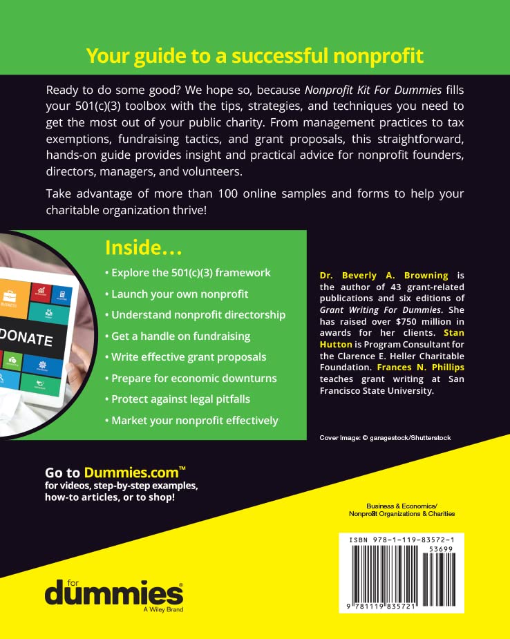 Nonprofit Kit For Dummies,Used