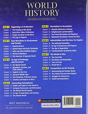 World History: Patterns of Interaction, Student Edition Survey,New