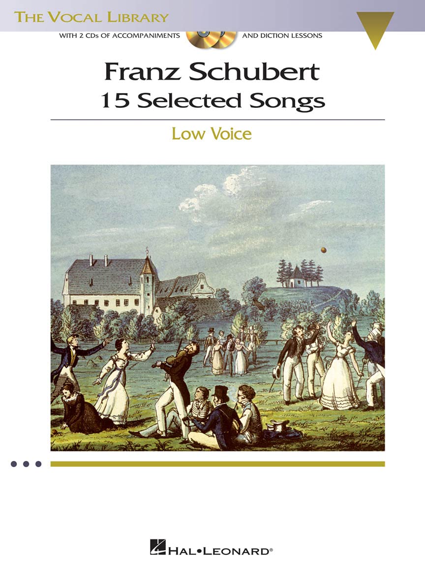 Franz Schubert  15 Selected Songs (Low Voice) Book/Online Audio (Vocal Library),Used
