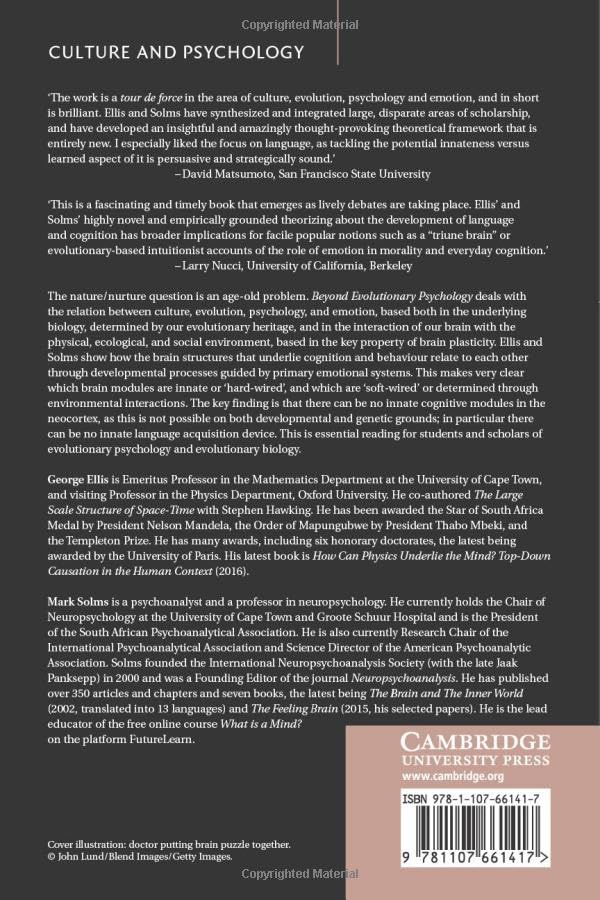 Beyond Evolutionary Psychology: How and Why Neuropsychological Modules Arise (Culture and Psychology),Used