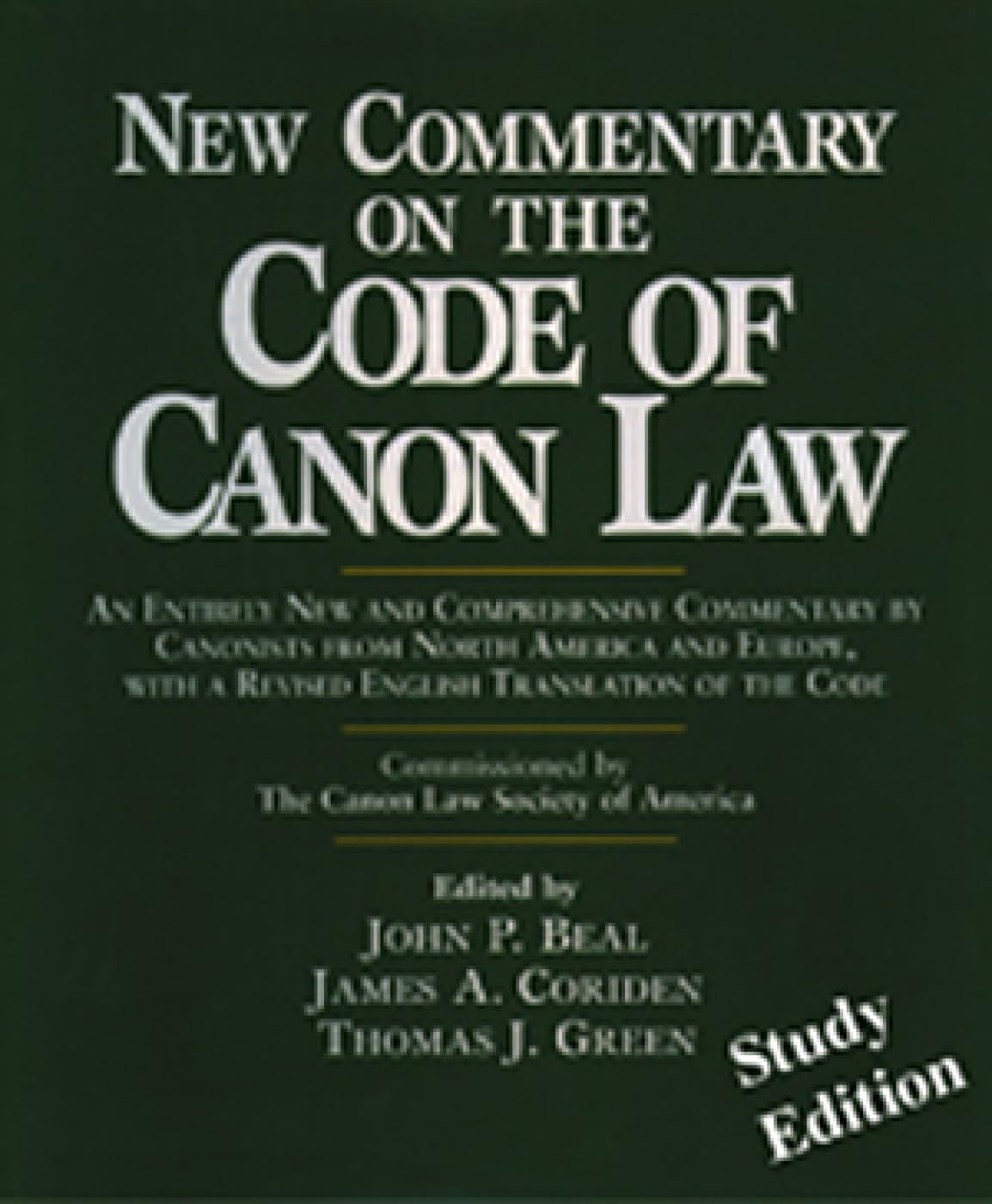 New Commentary On The Code Of Canon Law (Study Edition),Used