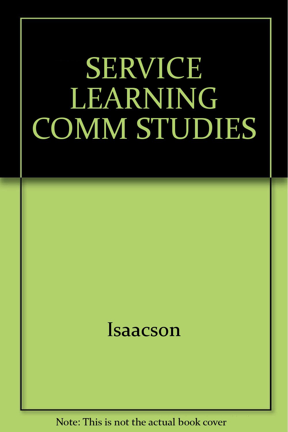 Service Learning Comm Studies,Used