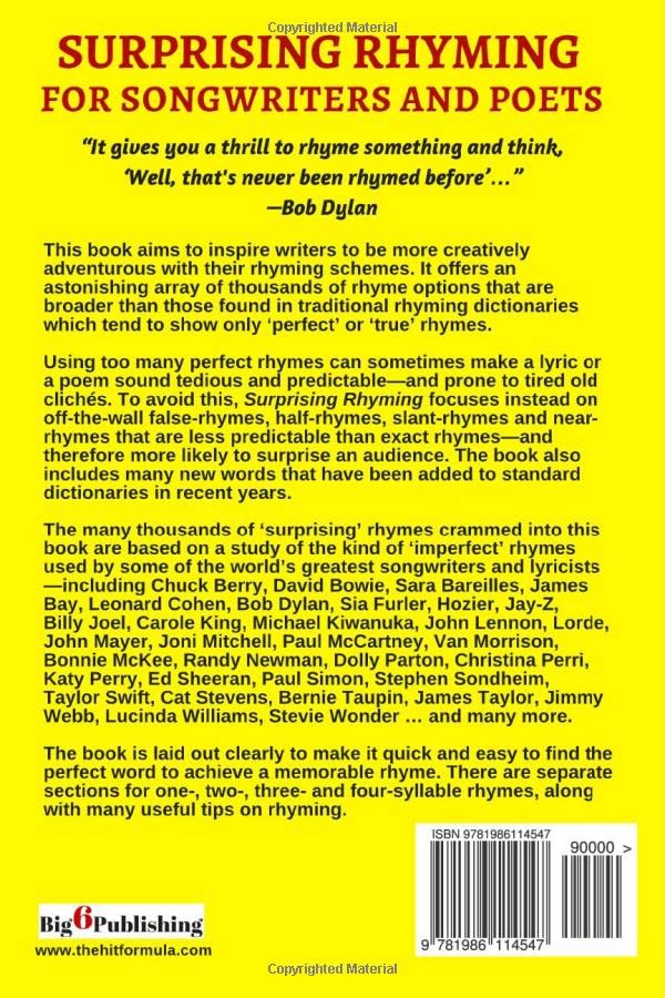 Surprising Rhyming: An Alternative Rhyming Dictionary to Inspire Rhymes People May Not Expect to Hear,Used