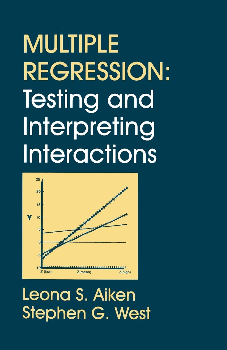Multiple Regression: Testing and Interpreting Interactions,Used