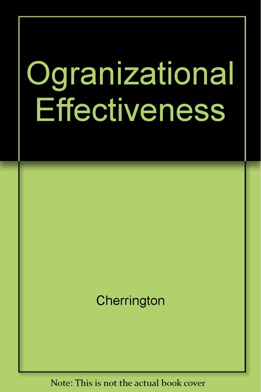 Ogranizational Effectiveness,Used