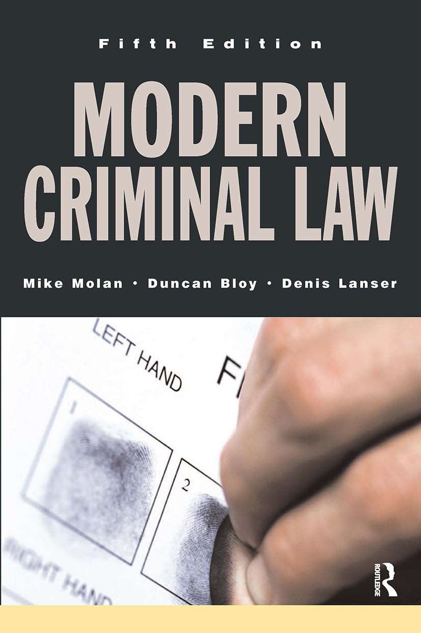 Modern Criminal Law: Fifth Edition,Used
