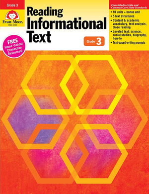 EvanMoor Reading Informational Text: Common Core Mastery Book, Grade 3,Used