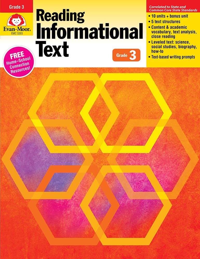 EvanMoor Reading Informational Text: Common Core Mastery Book, Grade 3,Used