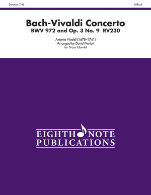 Bachvivaldi Concerto, Bwv 972 And Op. 3, No. 9, Rv230 For Brass Quintet: Score & Parts (Eighth Note Publications),Used