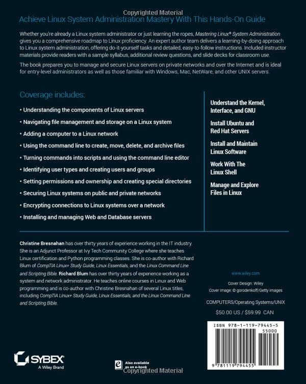 Mastering Linux System Administration,Used