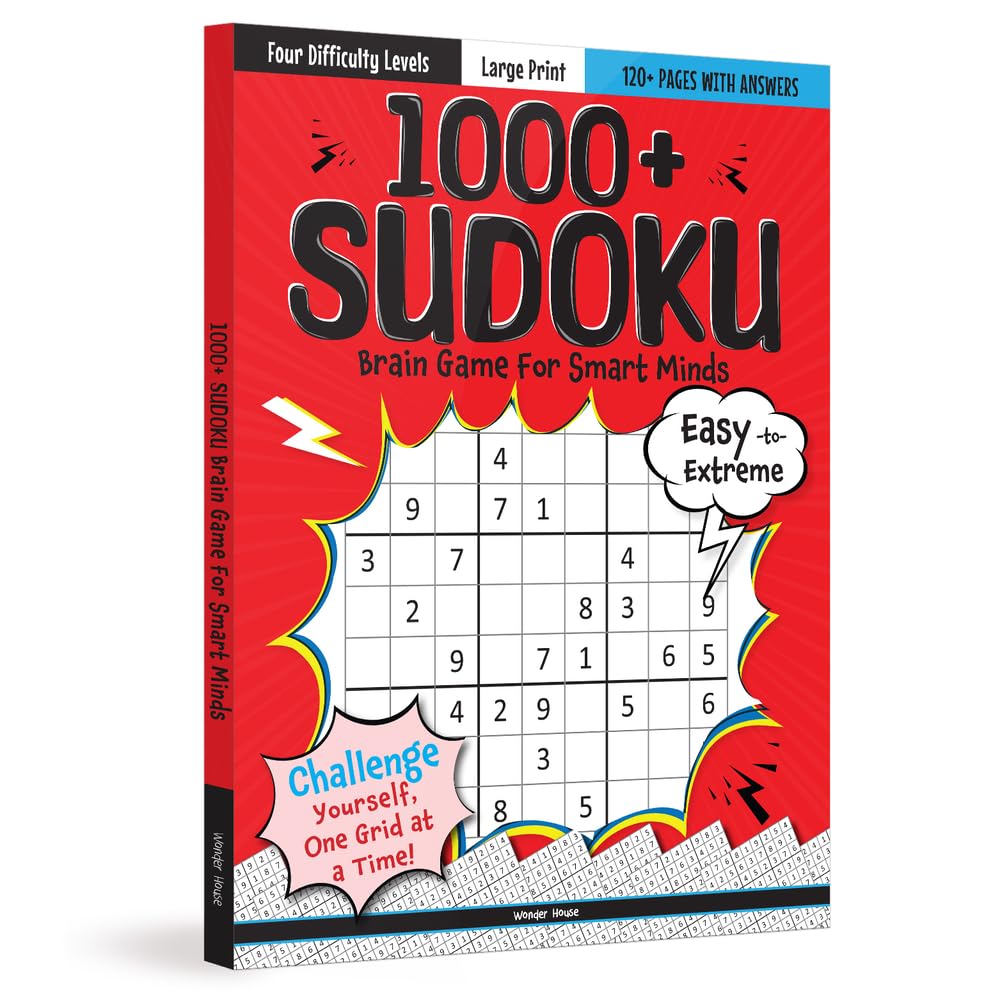 1000 + Sudoku Brain Games for Smart Minds,New