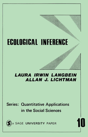 Ecological Inference (Quantitative Applications In The Social Sciences),Used