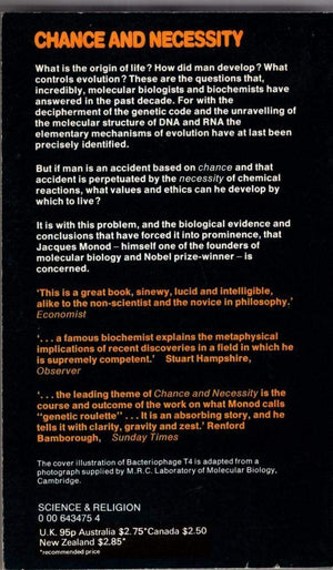 Chance And Necessity: Essay On The Natural Philosophy Of Modern Biology