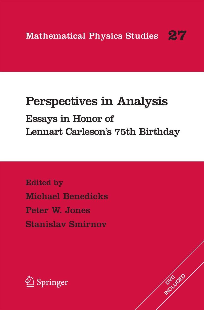 Perspectives in Analysis: Essays in Honor of Lennart Carleson's 75th Birthday (Mathematical Physics Studies, 27),Used