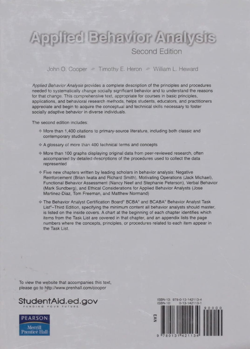 Applied Behavior Analysis (2nd Edition) by Prentice Hall - Comprehensive Guide for Behavior Analysts and Educators