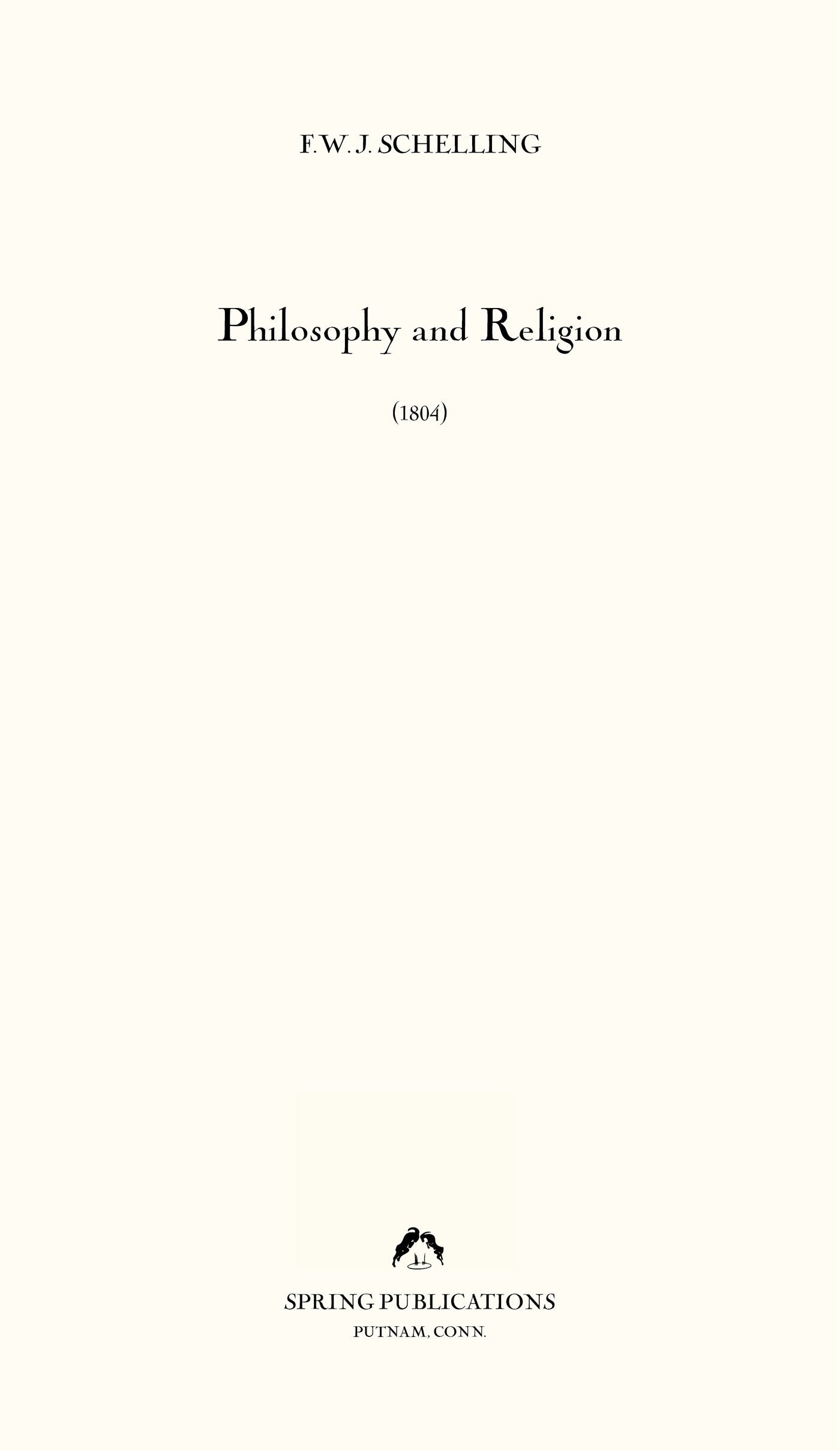 Philosophy and Religion,New
