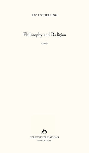 Philosophy and Religion,New