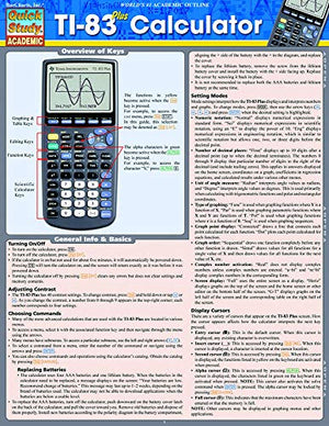 Ti83 Plus Calculator (Quick Study Academic),Used