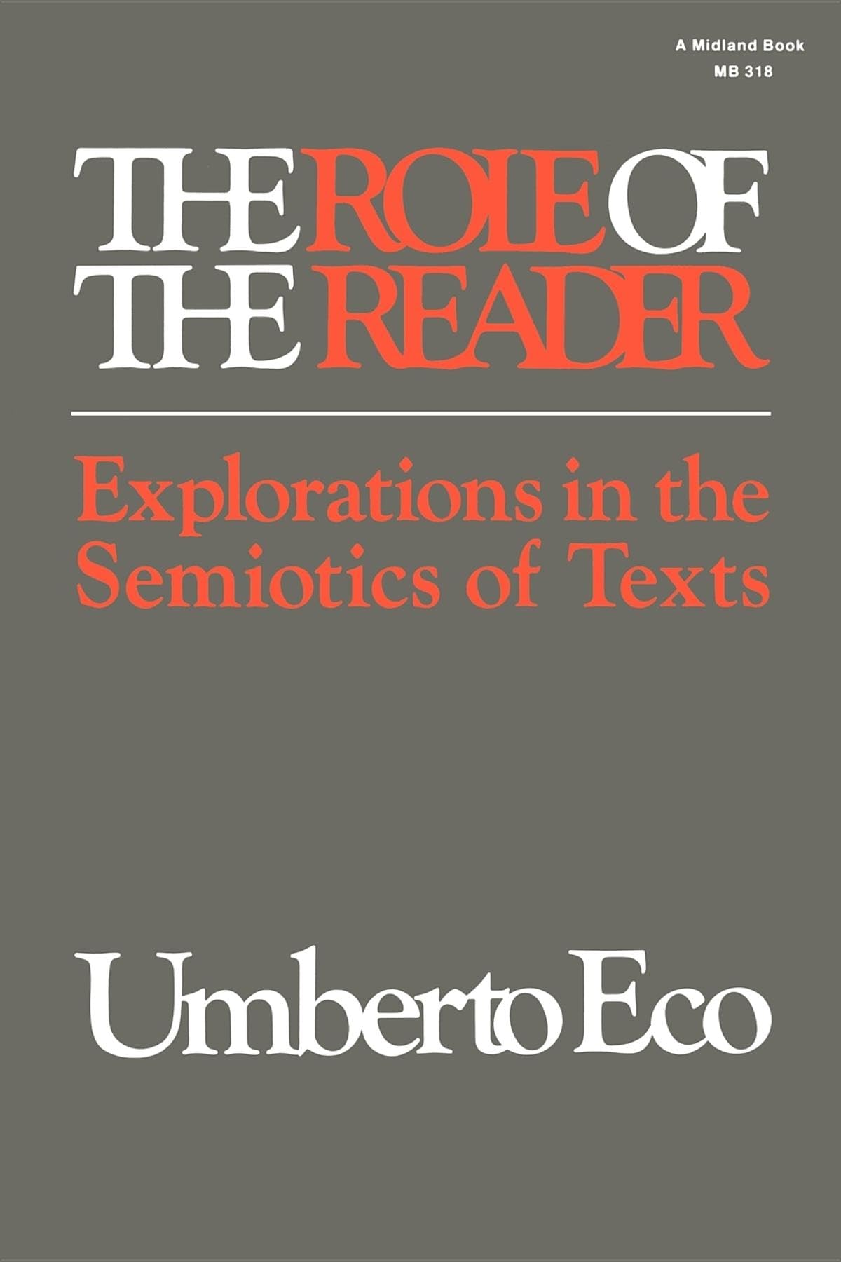 The Role of the Reader: Explorations in the Semiotics of Texts (Advances in Semiotics),Used