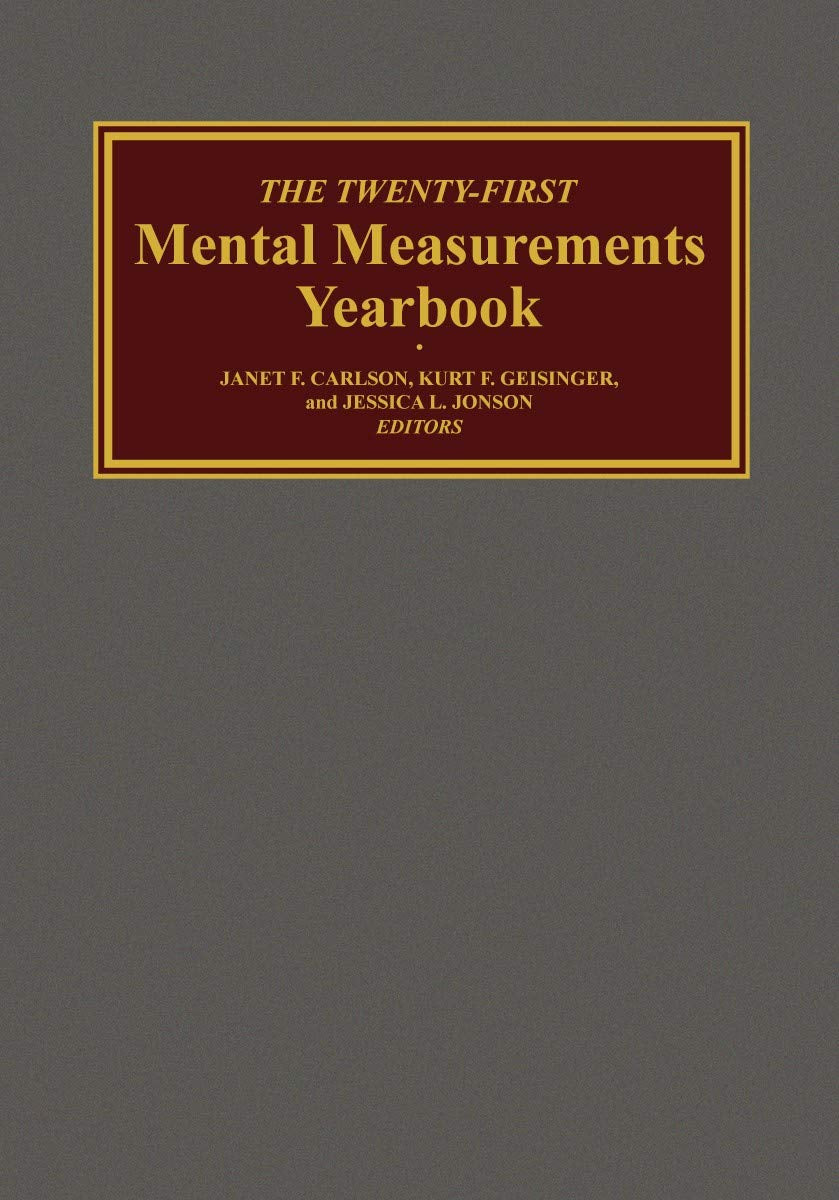 The TwentyFirst Mental Measurements Yearbook (Buros Mental Measurements Yearbook),Used