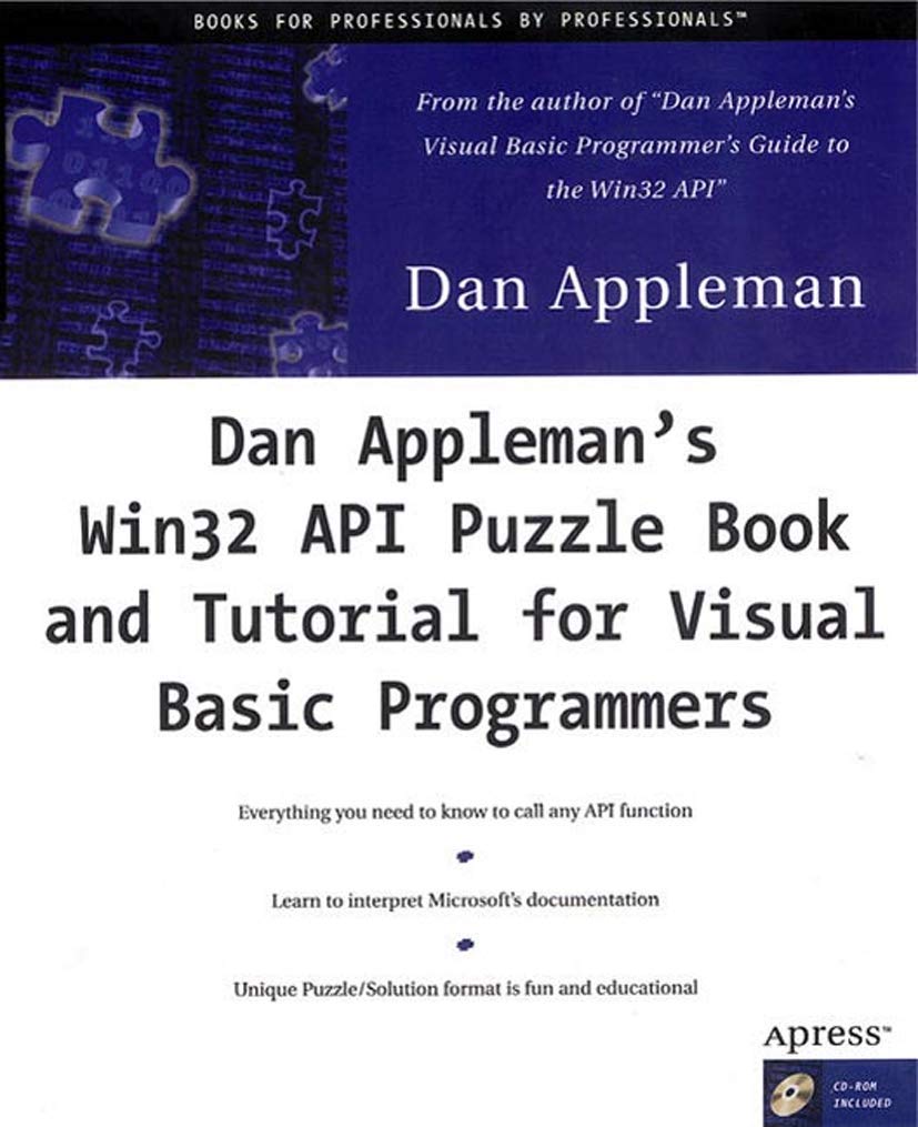 Dan Appleman's Win32 API Puzzle Book and Tutorial for Visual Basic Programmers,Used