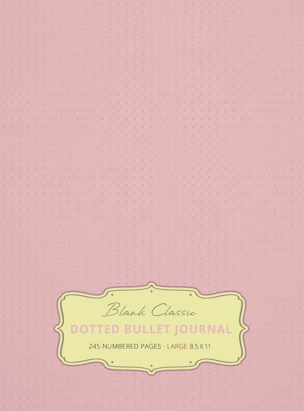 Large 8.5 x 11 Dotted Bullet Journal (Light Pink #18) Hardcover  245 Numbered Pages,Used