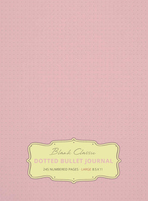 Large 8.5 x 11 Dotted Bullet Journal (Light Pink #18) Hardcover  245 Numbered Pages,Used