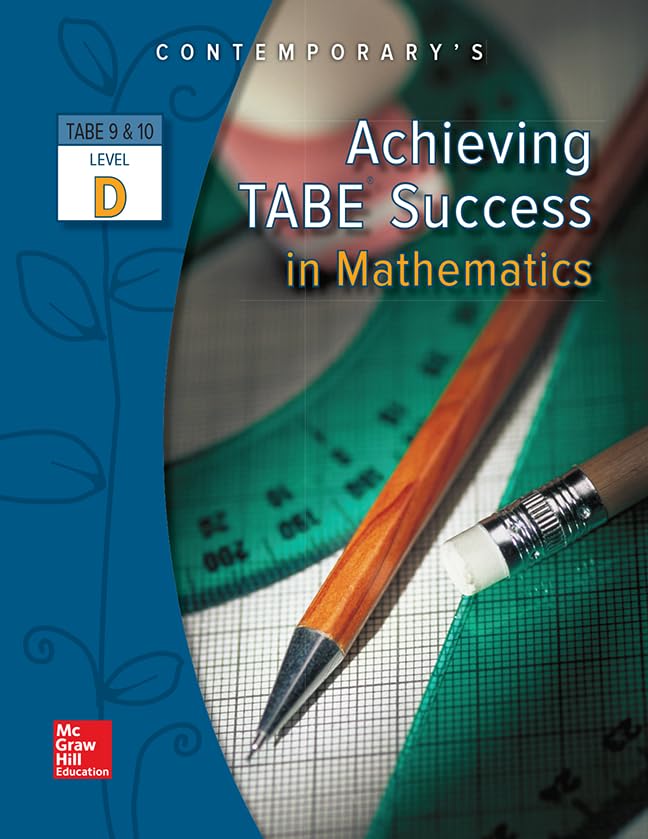 Achieving TABE Success In Mathematics, Level D Workbook (Achieving TABE Success for TABE 9 & 10),Used