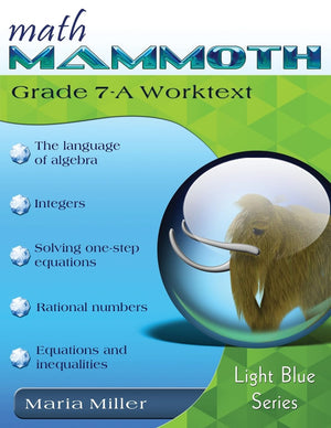 Math Mammoth Grade 7A Worktext,Used