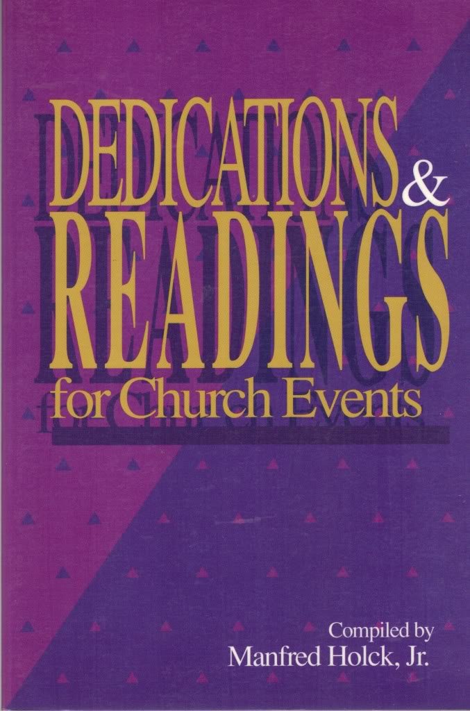 Dedications and Readings for Church Events,Used