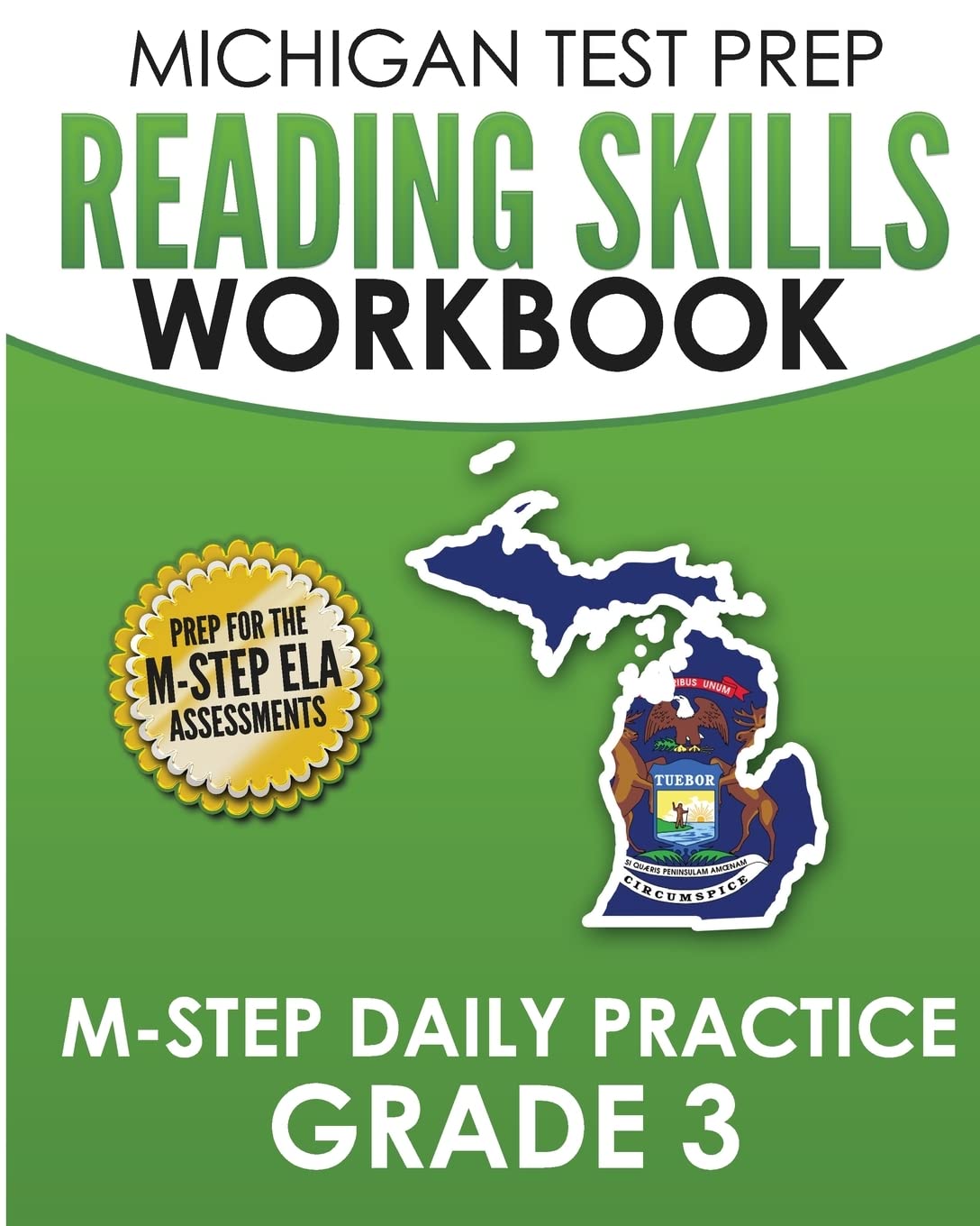 MICHIGAN TEST PREP Reading Skills Workbook MSTEP Daily Practice Grade 3: Preparation for the MSTEP English Language Arts Asses,Used