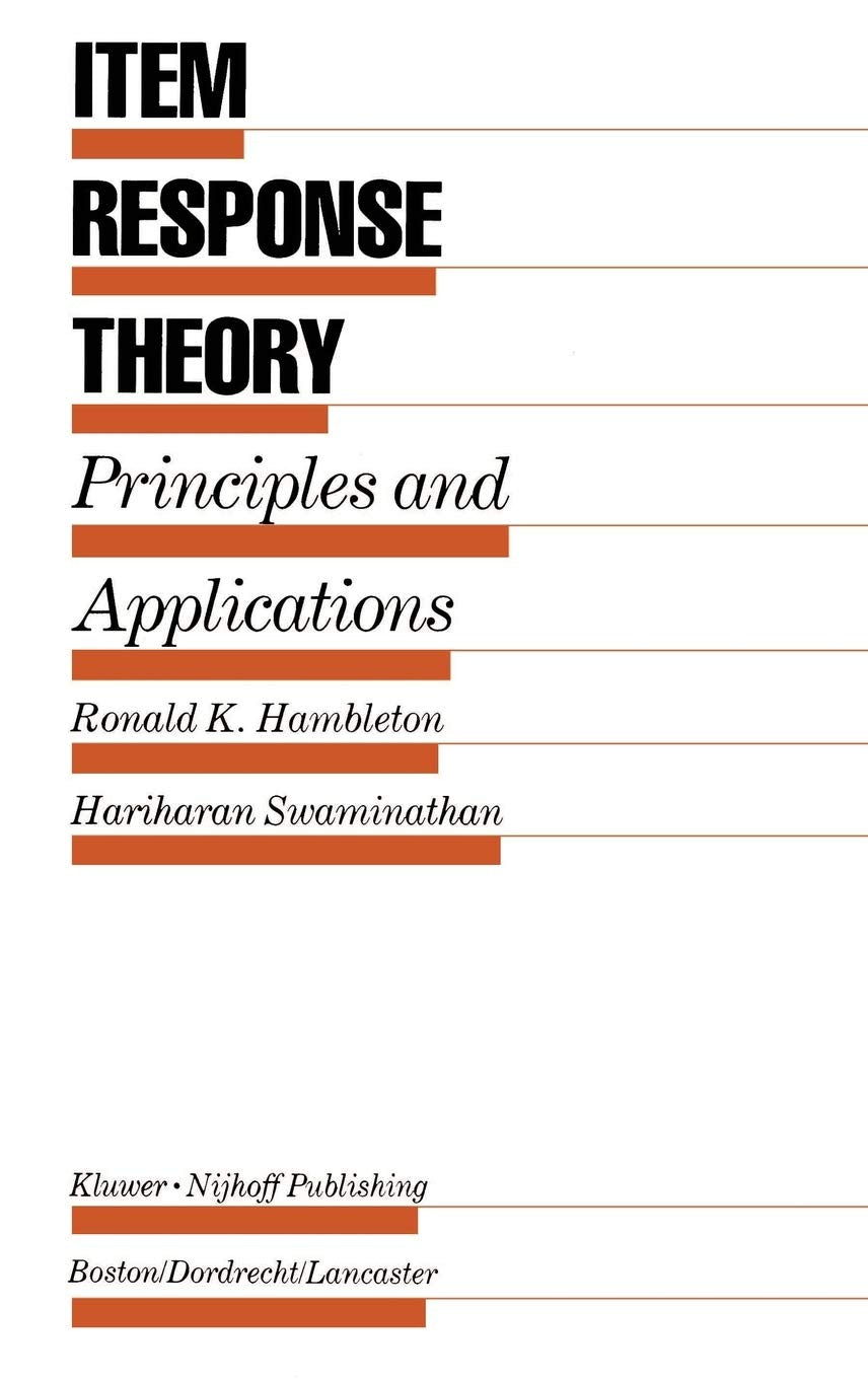 Item Response Theory: Principles and Applications (Evaluation in Education & Human Services),Used