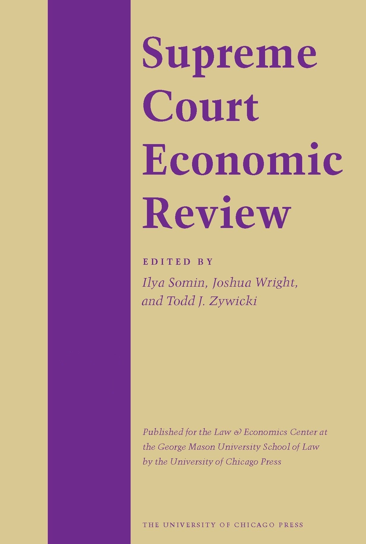 Supreme Court Economic Review, Volume 4 (Volume 4),Used