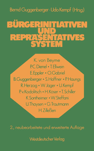 Brgerinitiativen Und Reprsentatives System (German Edition),Used