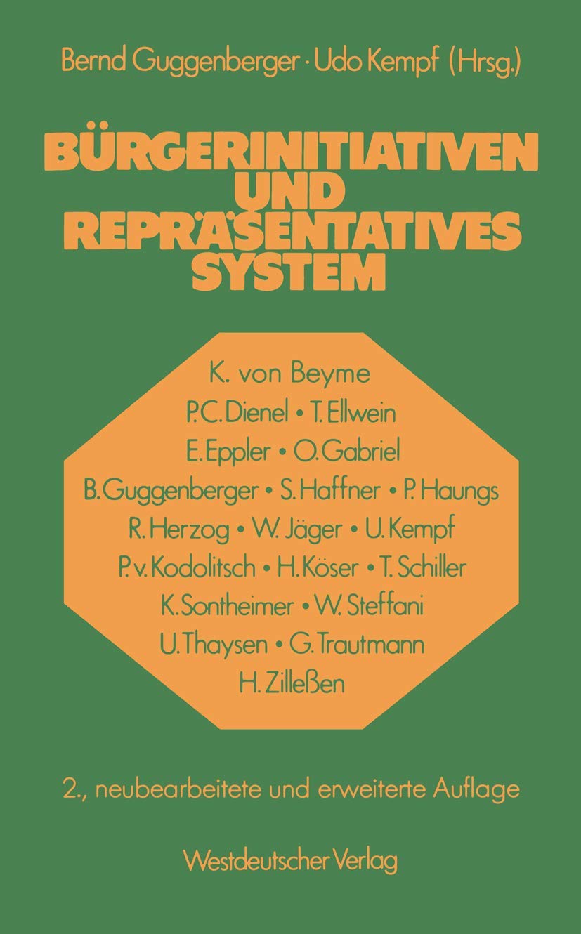 Brgerinitiativen Und Reprsentatives System (German Edition),Used