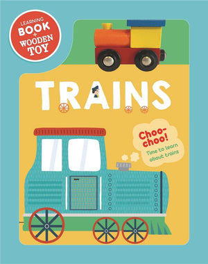 Trains (Book & Wooden Vehicle),Used