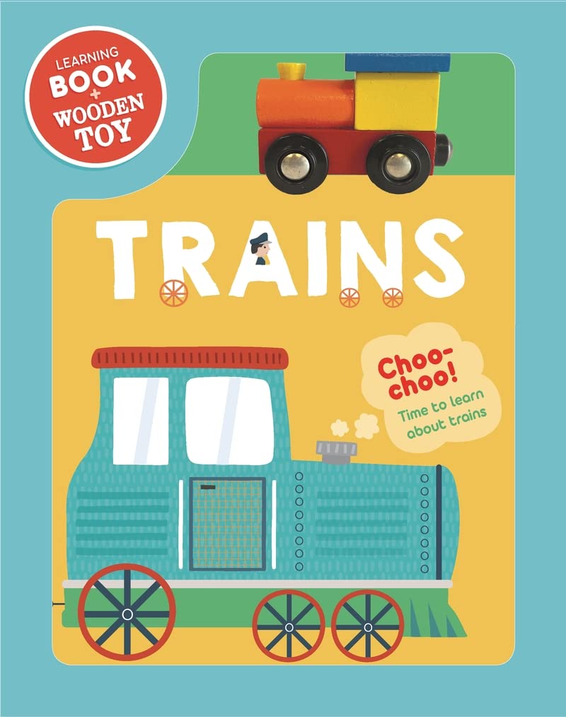 Trains (Book & Wooden Vehicle),Used