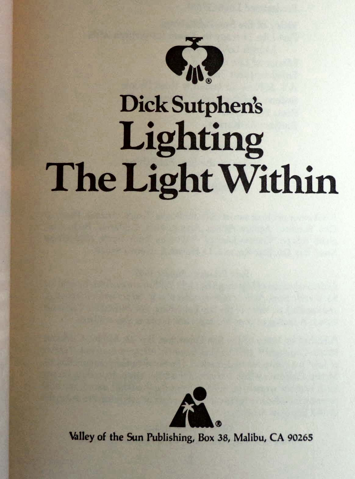 Dick Sutphen's Lighting the Light Within,Used