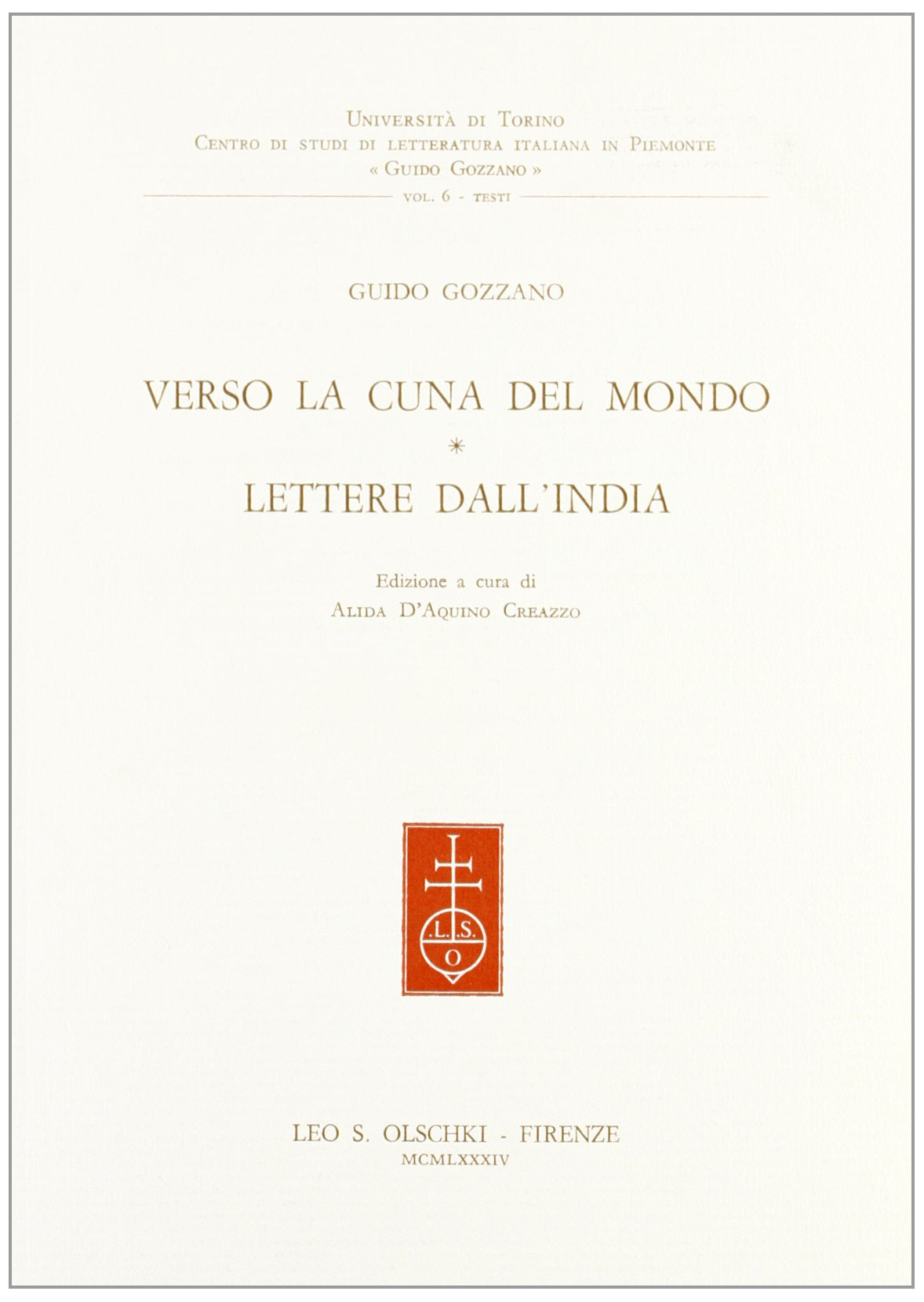 VERSO LA CUNA DEL MONDO,Used