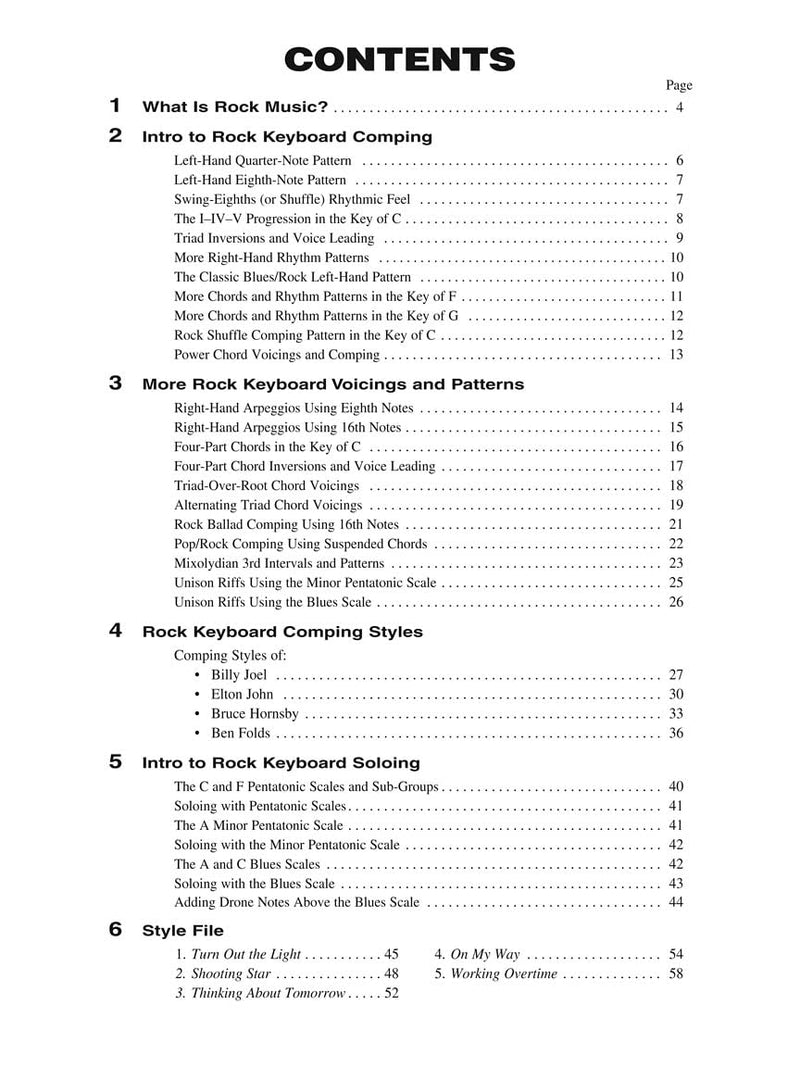 Beginning Rock Keyboard Book/Online Audio (Hal Leonard Keyboard Style),Used