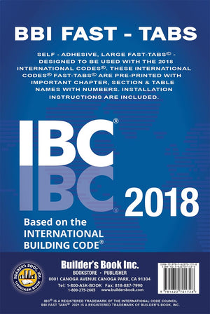 2018 International Building Code (IBC) Fast Tabs 2018 International Building Code (IBC) Fast Tabs